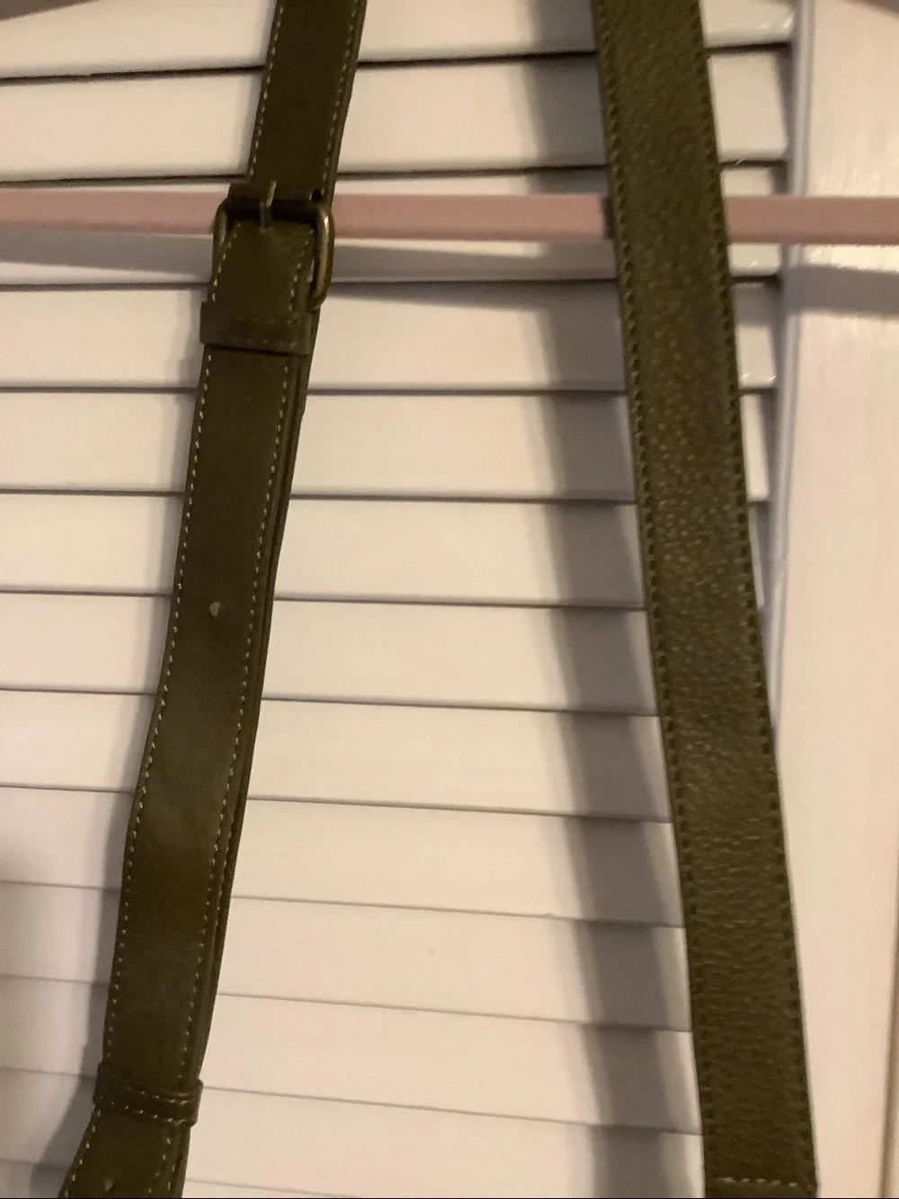 EUC! Suede olive green satchel with gold grommets
